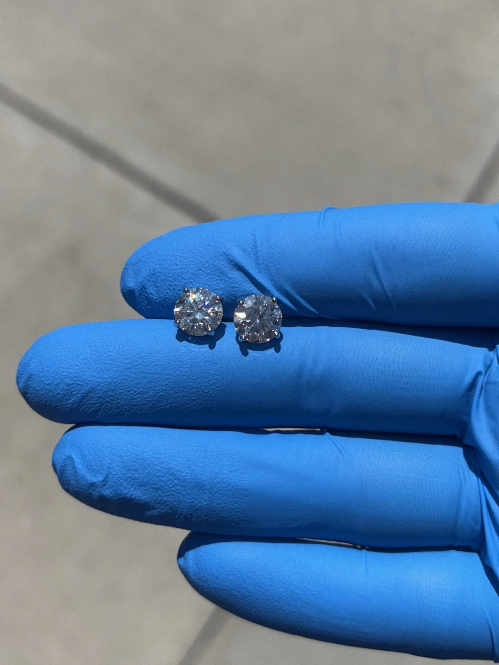 Moissanite Diamond Stud Earrings